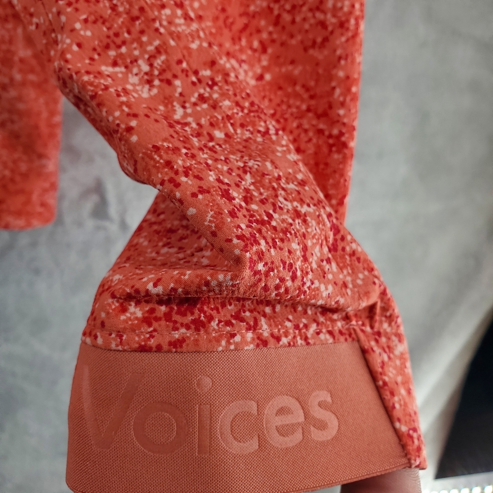 Outdoor Voices Hoodie Women Small Orange Speckled Colorblock Zip Windbreaker - Picture 5 of 9